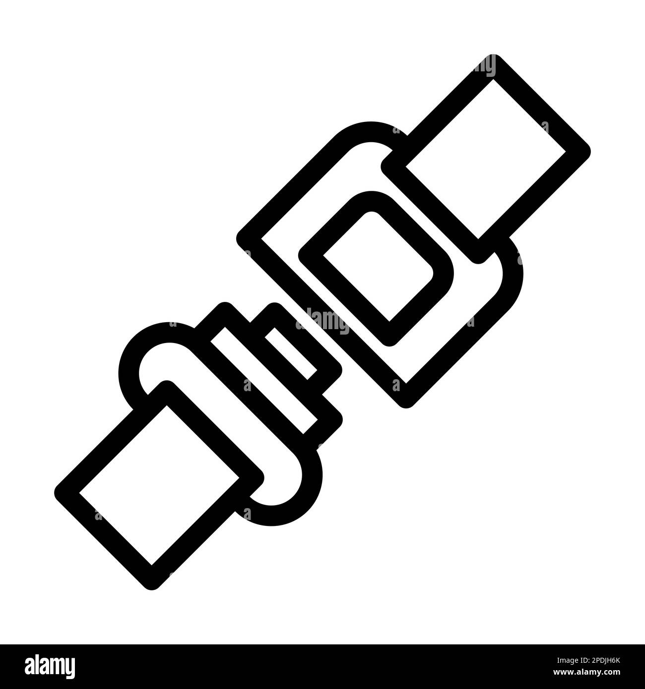 Safety Belt Vector Thick Line Icon For Personal And Commercial Use