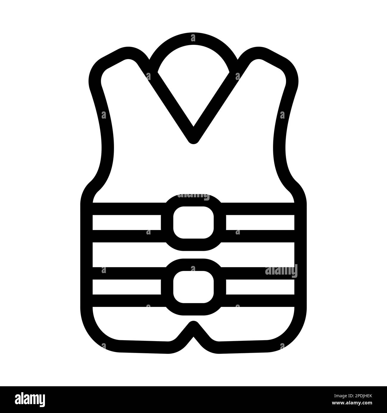 Life Jacket Vector Thick Line Icon For Personal And Commercial Use