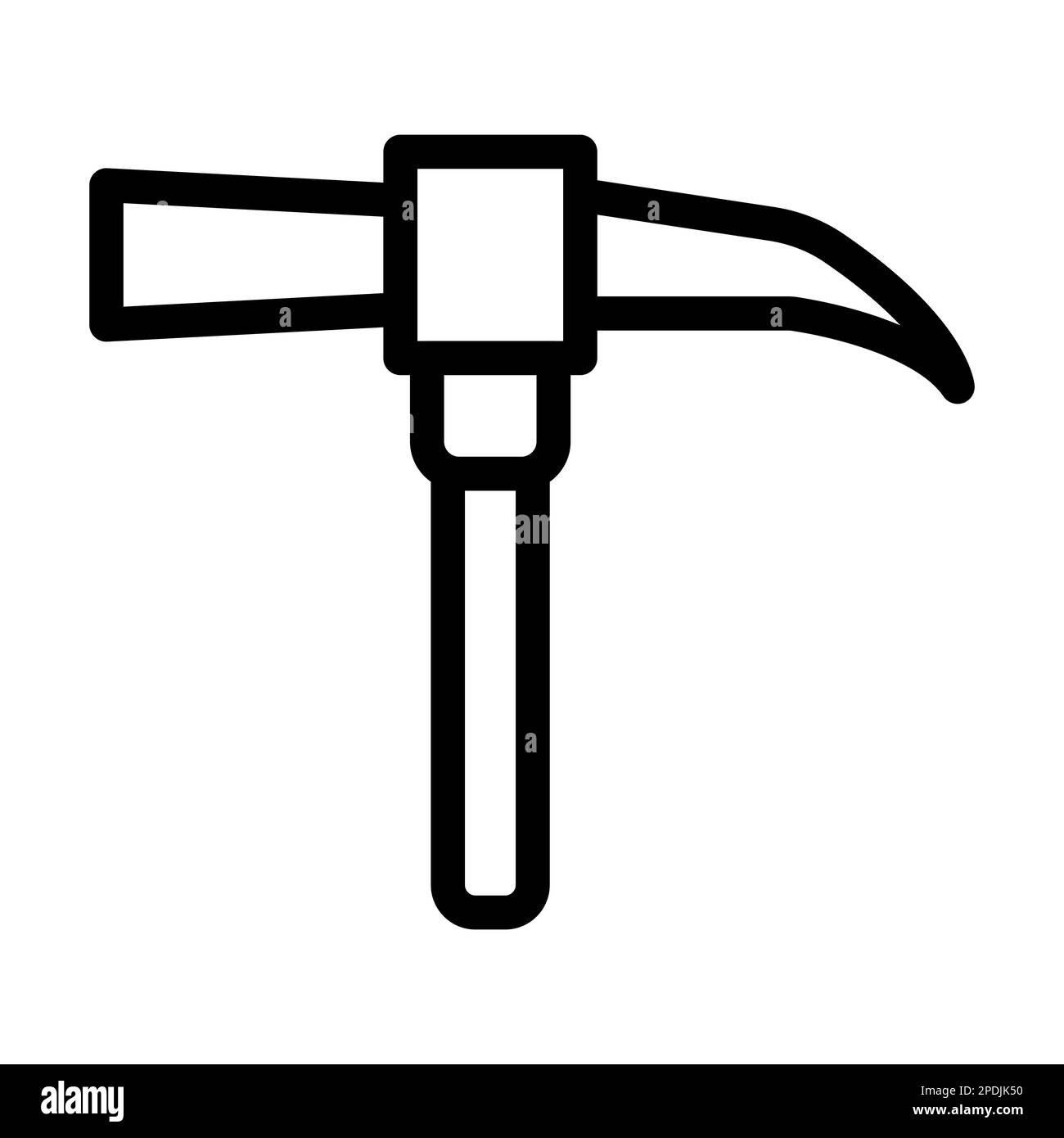 Pick Mattock Vector Thick Line Icon For Personal And Commercial Use ...