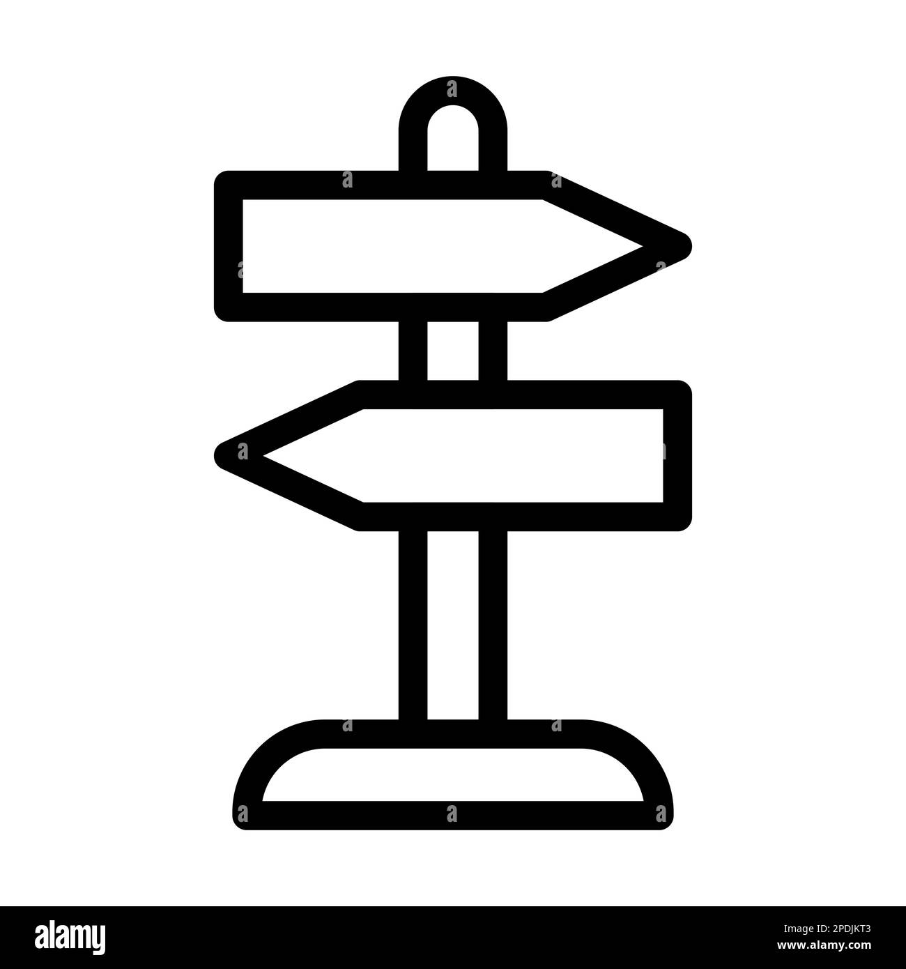 Signpost Vector Thick Line Icon For Personal And Commercial Use Stock ...