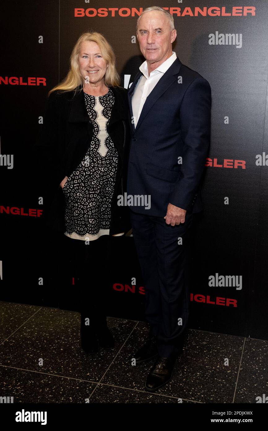 New York, USA. 14th Mar, 2023. Angelica Clark and Robert John Burke arrive on the red carpet for