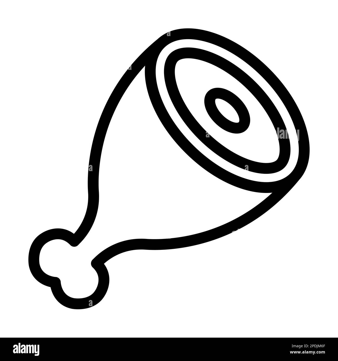 Meat Vector Thick Line Icon For Personal And Commercial Use Stock Photo ...