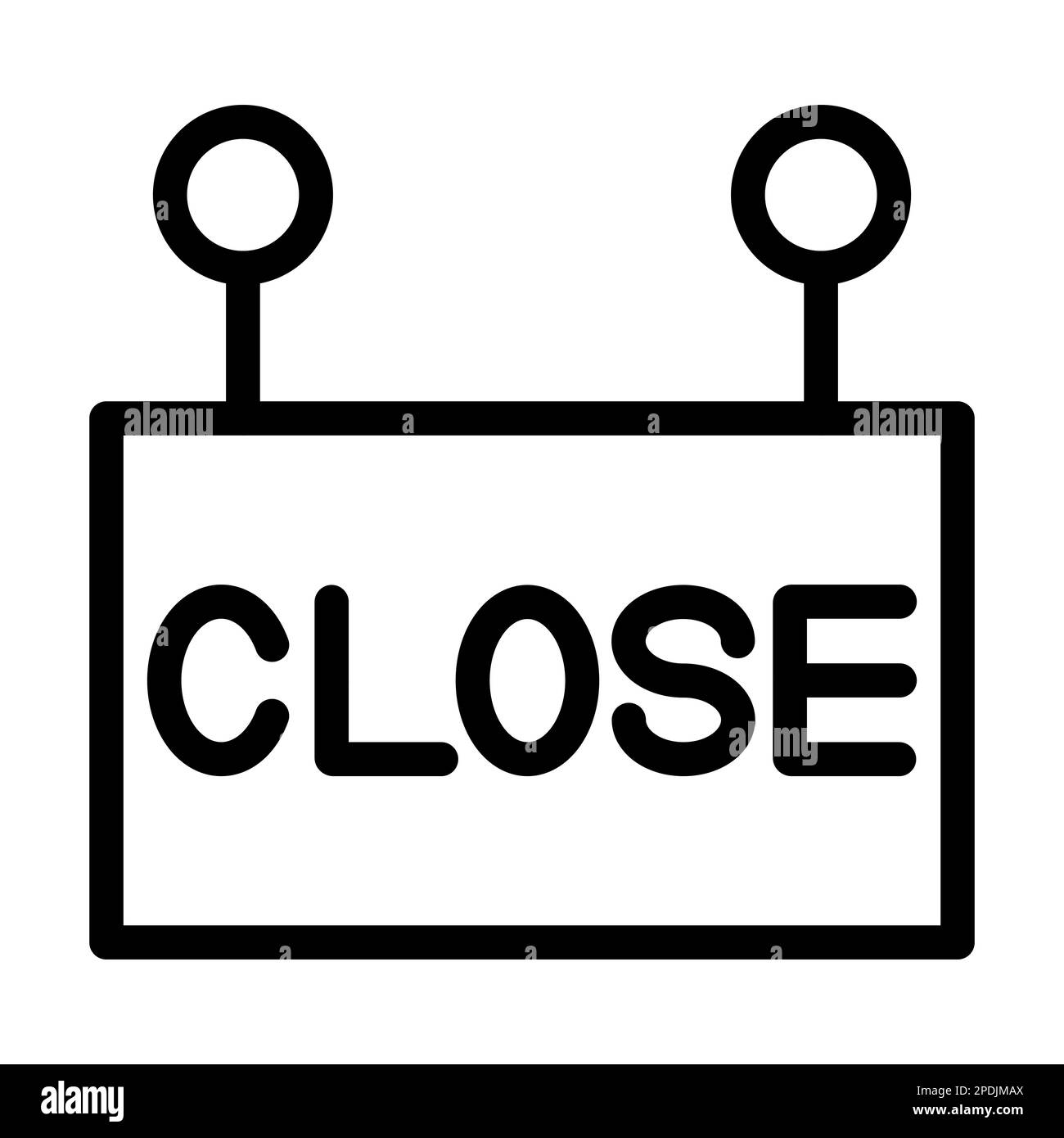 Close Vector Thick Line Icon For Personal And Commercial Use Stock ...