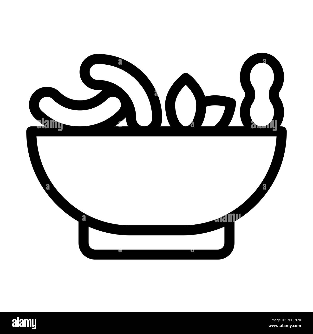 Nuts Vector Thick Line Icon For Personal And Commercial Use Stock Photo ...