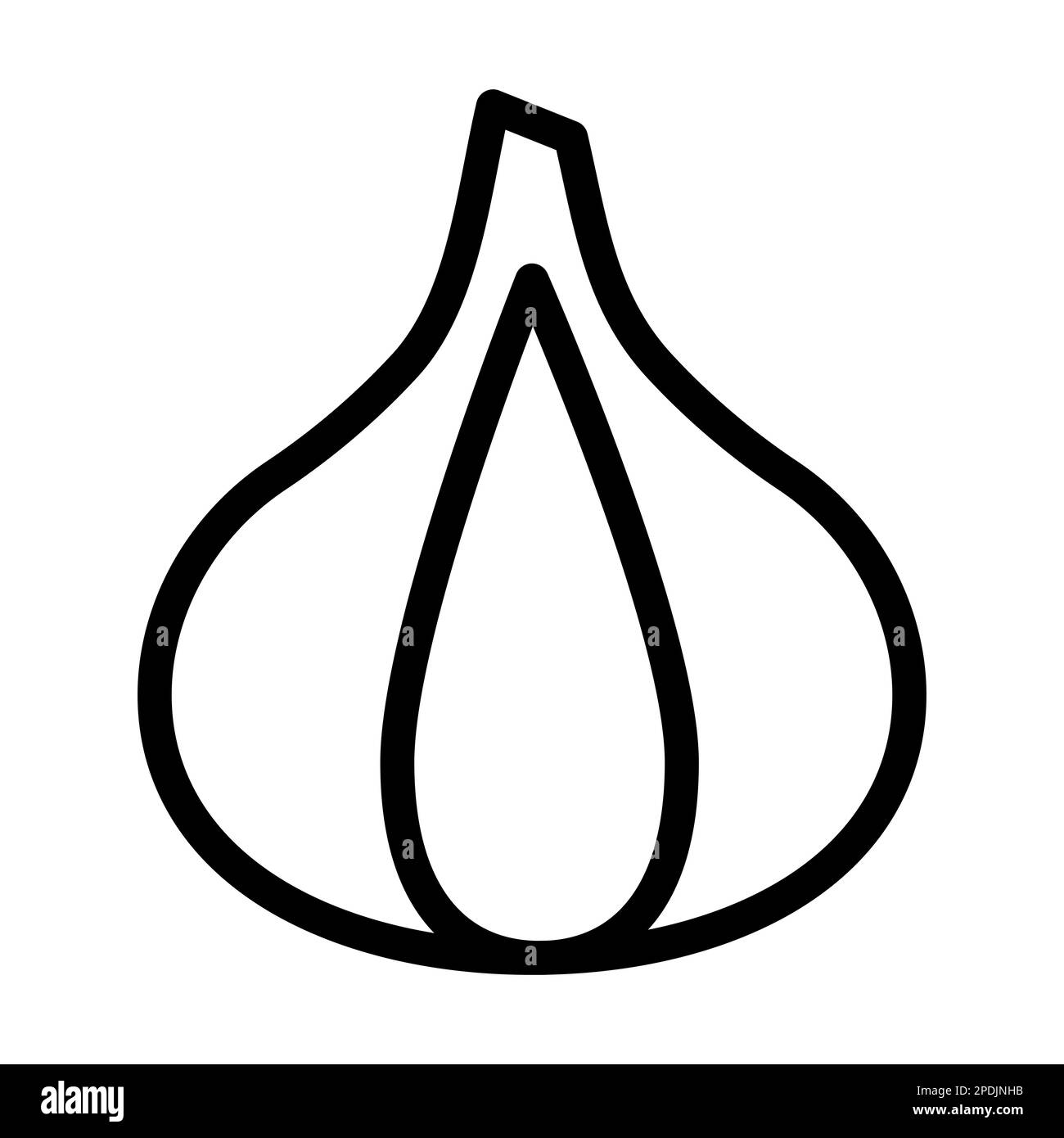 Garlic Vector Thick Line Icon For Personal And Commercial Use Stock ...