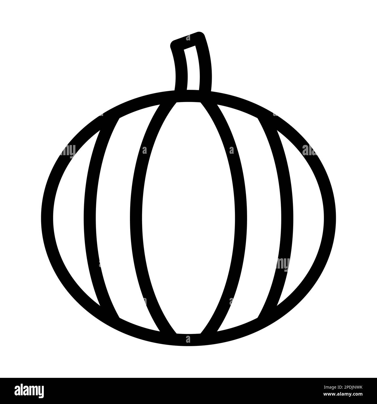 Gem Squash Vector Thick Line Icon For Personal And Commercial Use. Stock Photo