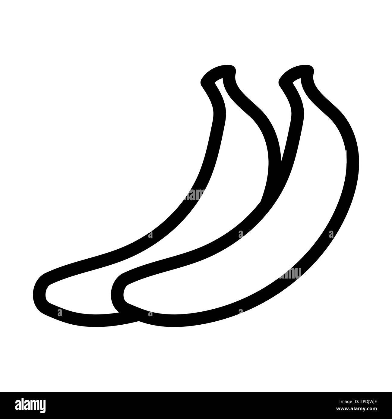 Bananas Vector Thick Line Icon For Personal And Commercial Use Stock ...
