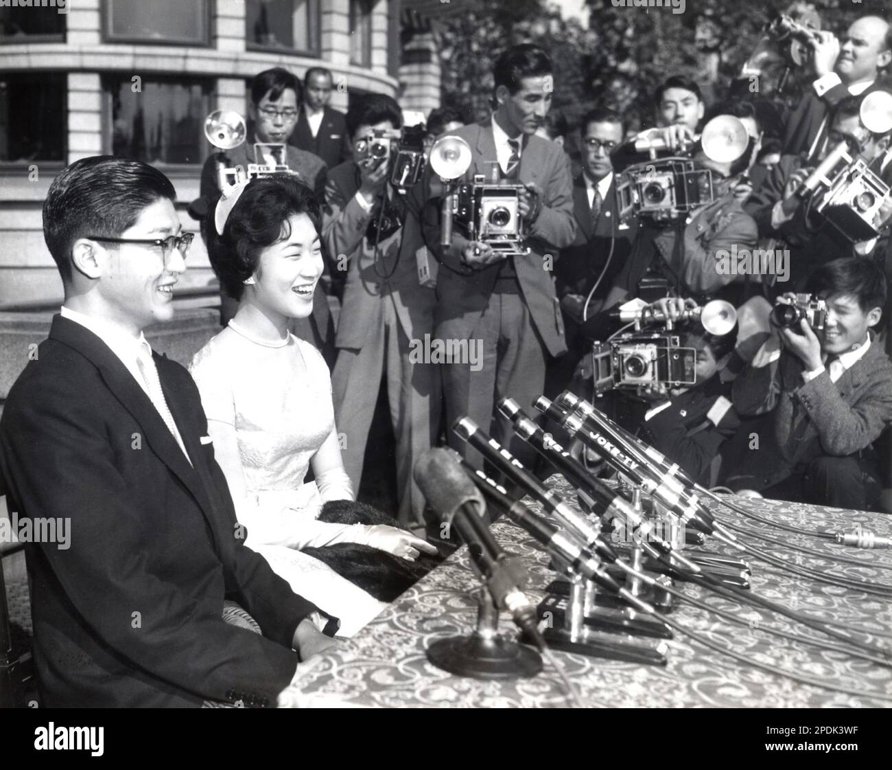 Takako Shimazu, second from left, formerly Princess Suga, the youngest
