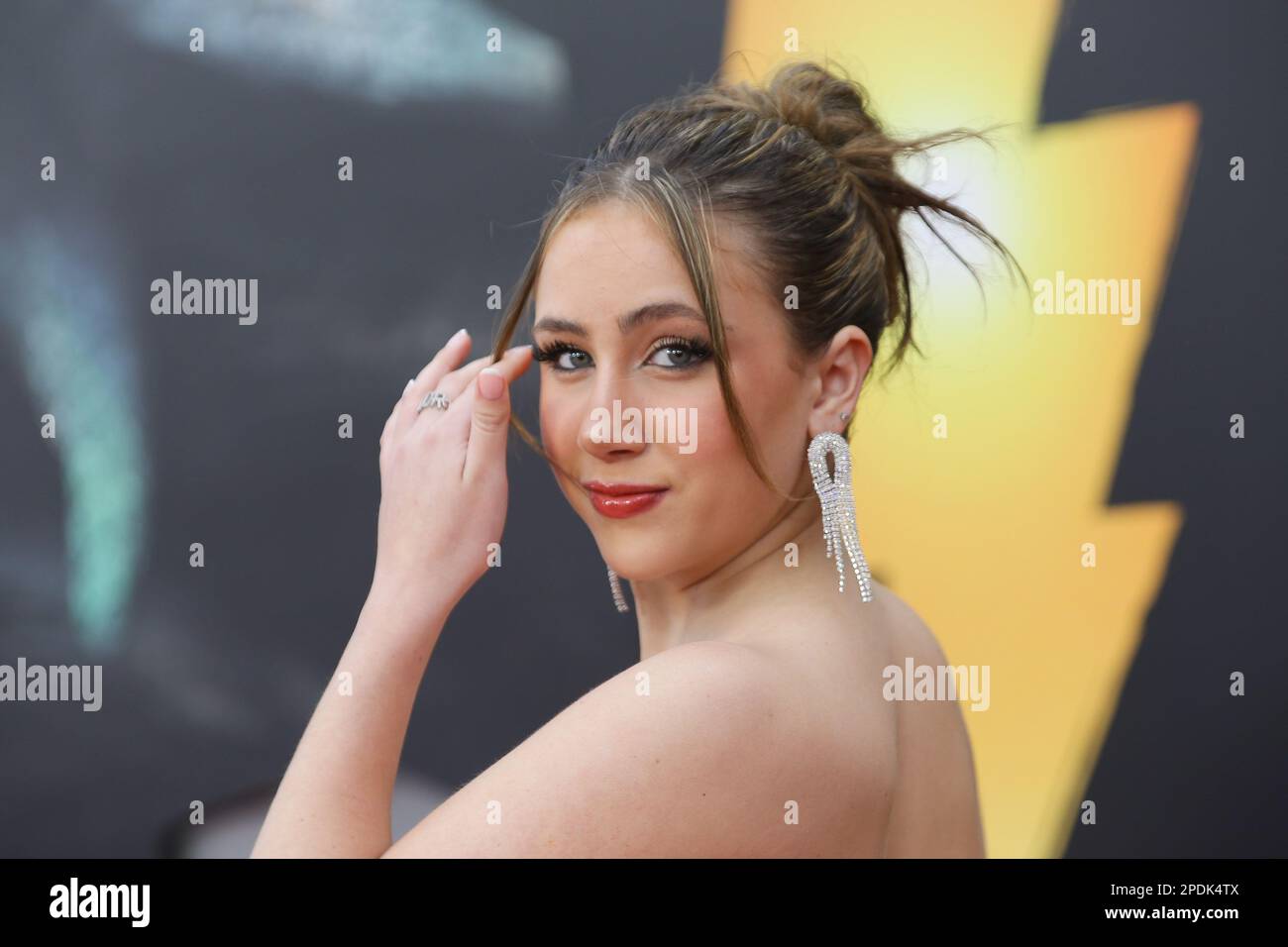 Los Angeles, USA. 15th Mar, 2023. Ava Kolker at 'Shazam! Fury of the Gods' Premiere held at the Regency Village Theatre, Los Angeles, CA, March 14, 2023. Photo Credit: Joseph Martinez/PictureLux Credit: PictureLux/The Hollywood Archive/Alamy Live News Stock Photo