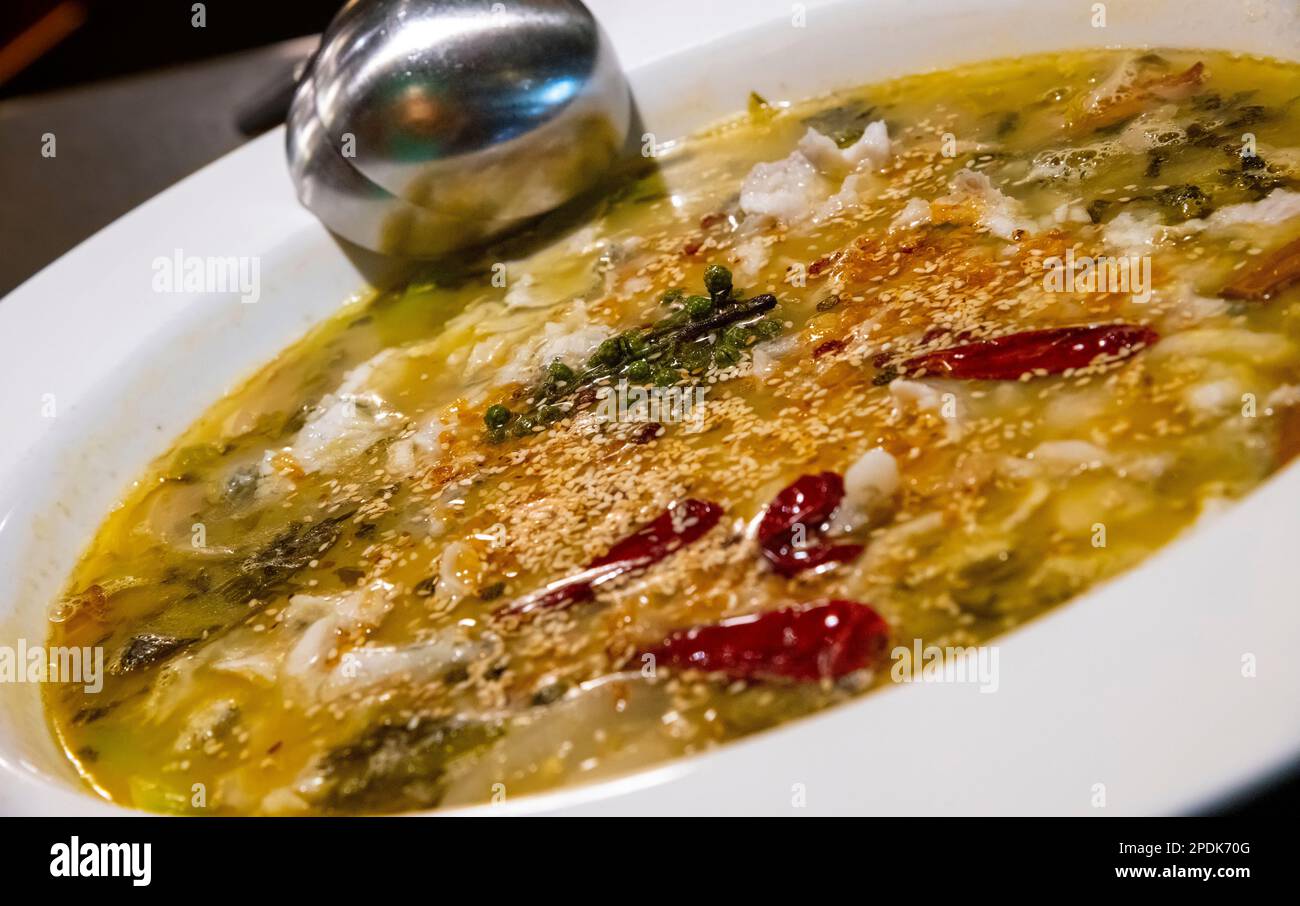 Chinese restaurant, Spicy Mapo tofu, a popular Chinese dish from