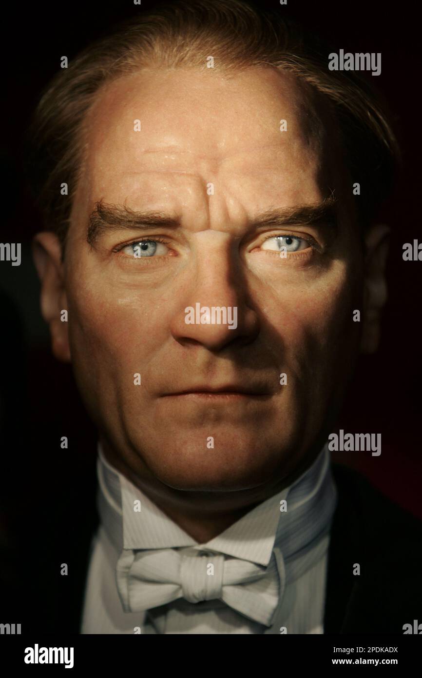 A new waxwork statue of Mustafa Kemal Ataturk, the founder of modern ...