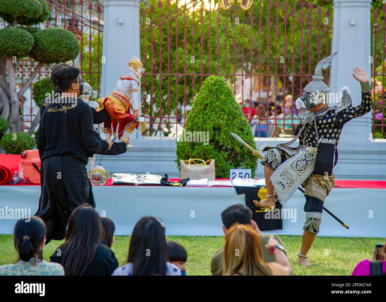 January 02 2023 Bangkok Thailand A street theatre in traditional