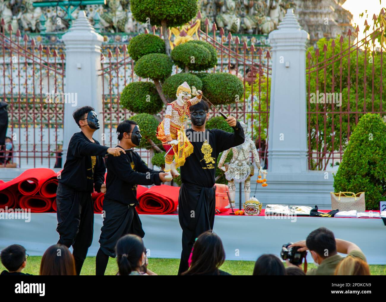 January 02 2023 Bangkok Thailand A street theatre in traditional