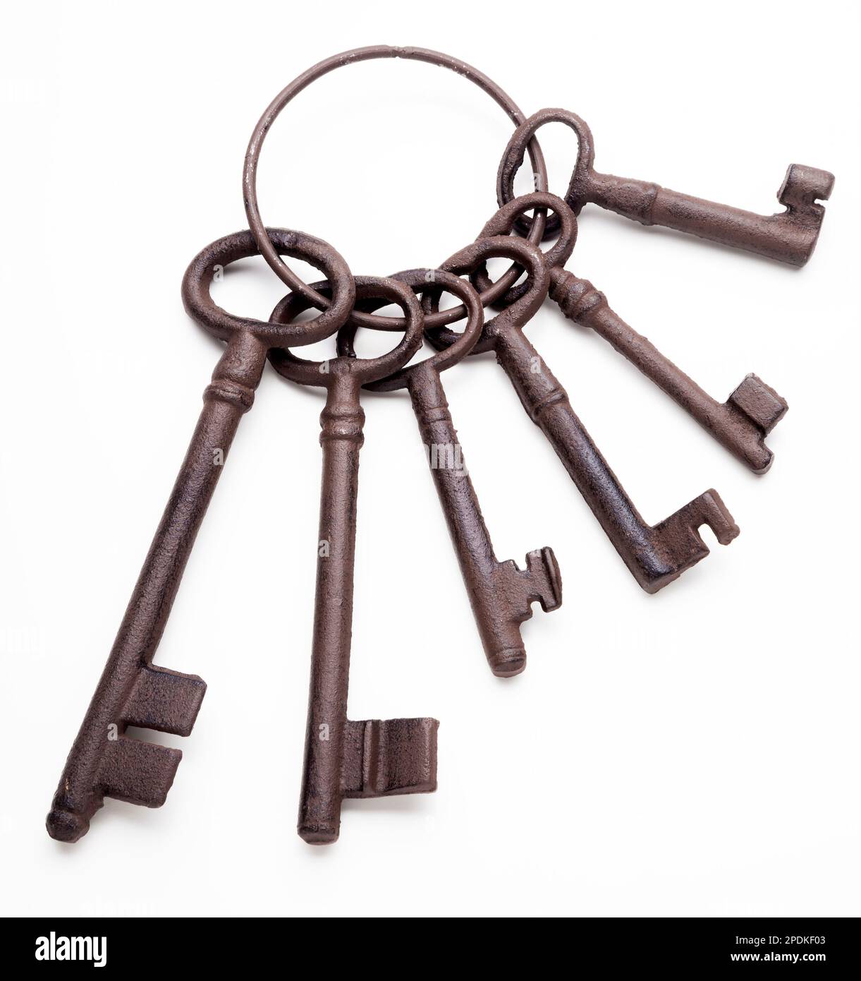 old bunch of keys isolated Stock Photo Alamy