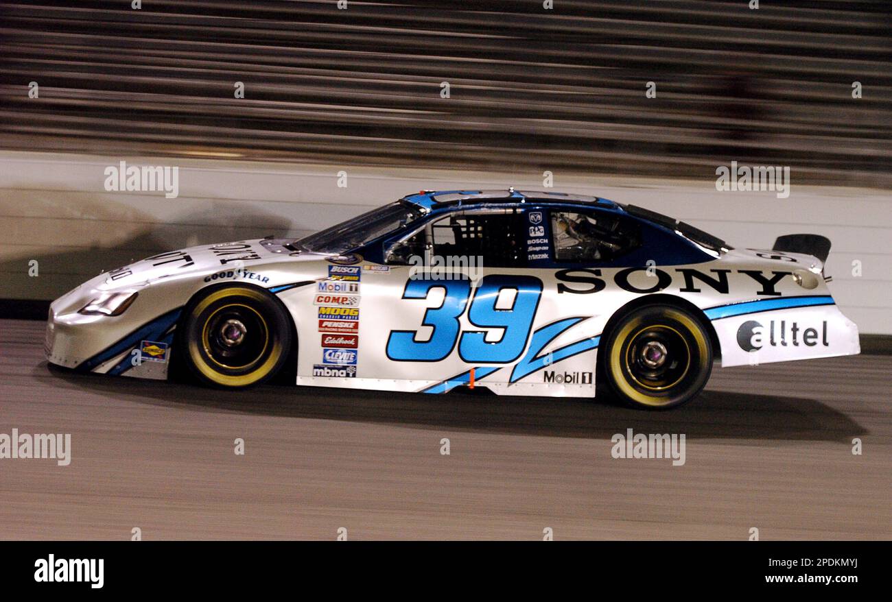 NASCAR Busch driver Ryan Newman comes out of turn four