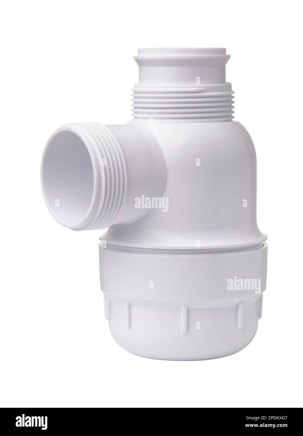 White plastic sink drain trap isolated on white Stock Photo Alamy