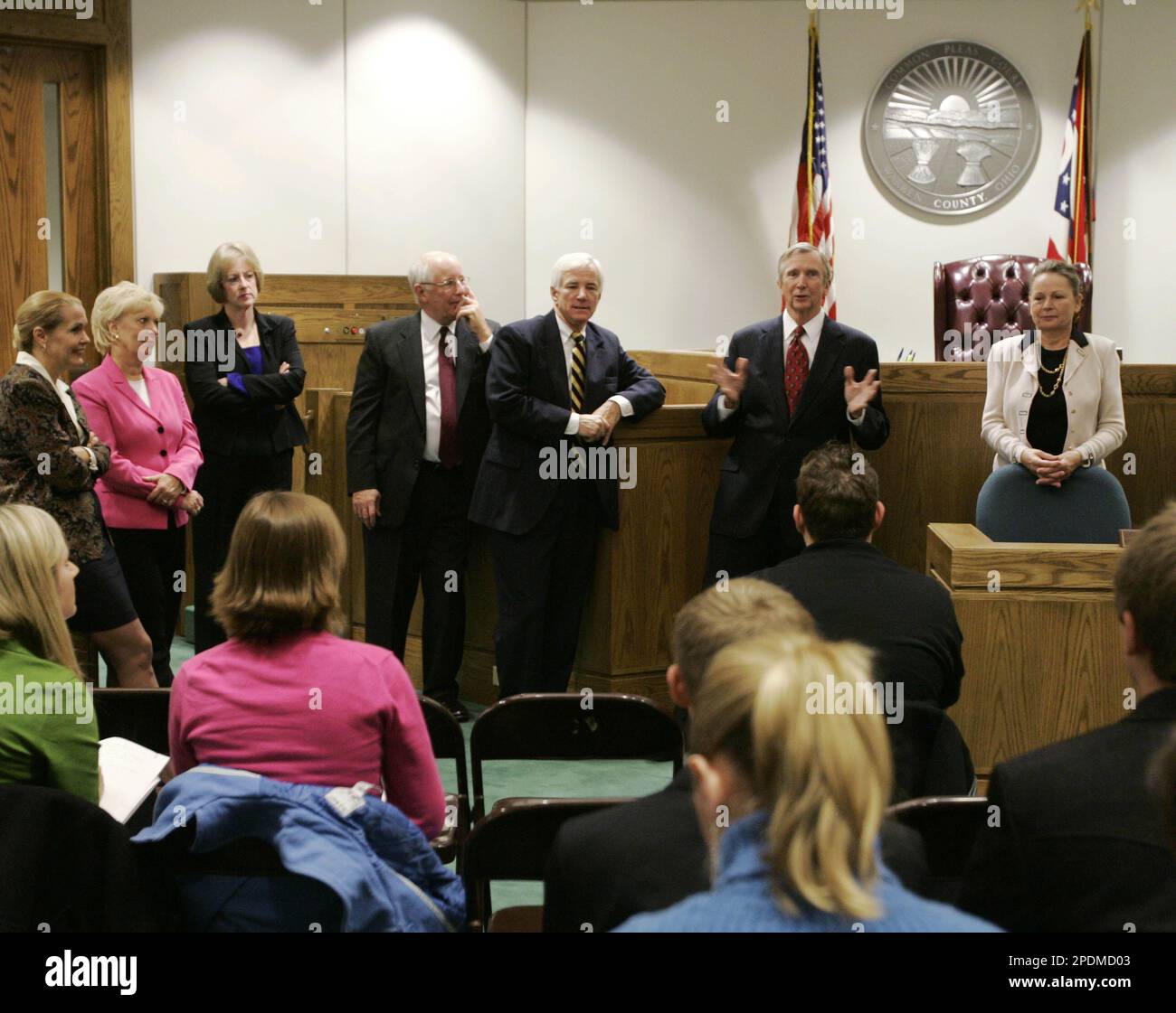 Ohio Supreme Court Justices, from left, Evelyn Lundberg Stratton, Judith Ann Lanzinger, Maureen