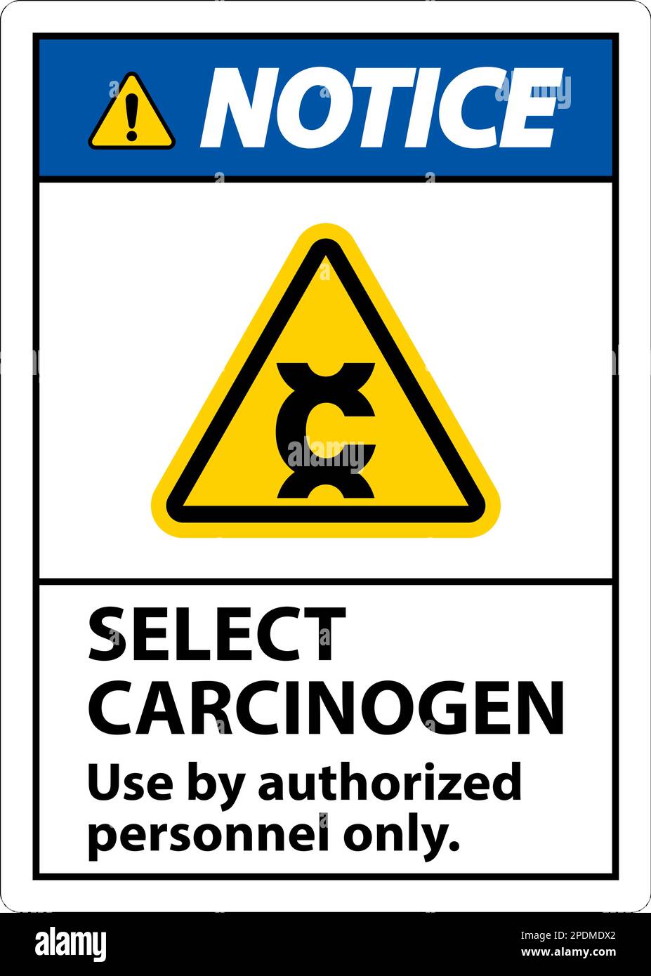 Notice Select Carcinogen Label On White Background Stock Vector