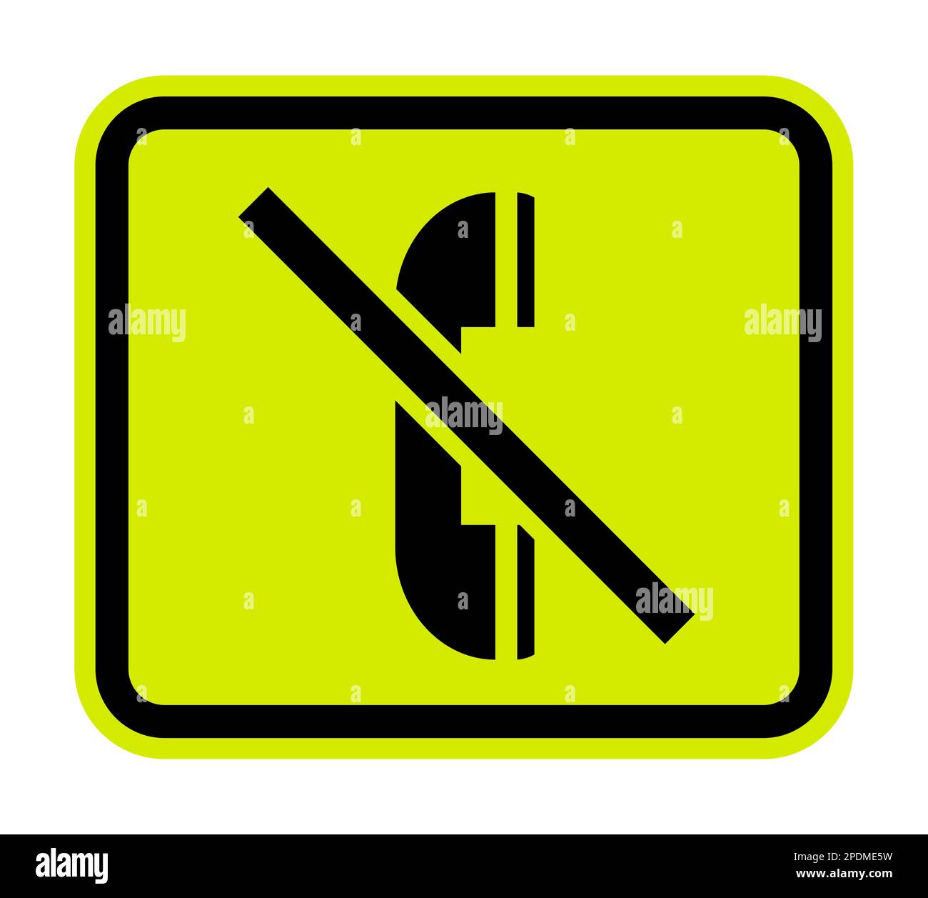 Symbol Do not use the phone Stock Vector