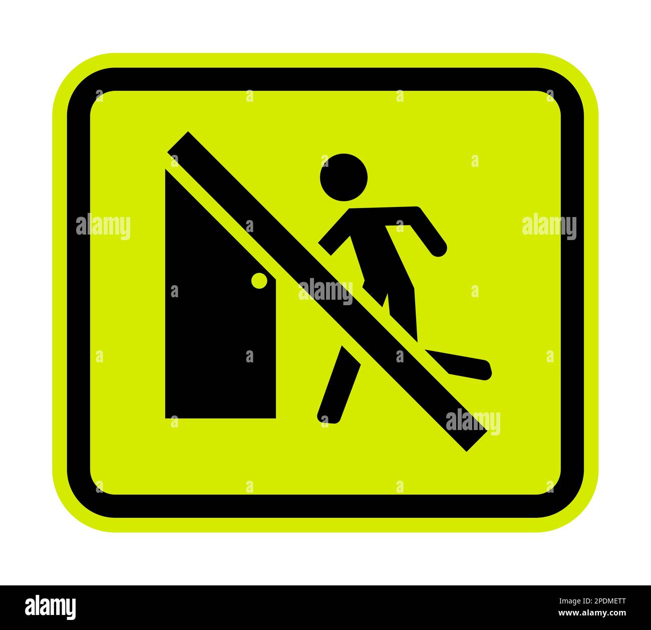 No Exit Sign On White Background Stock Vector