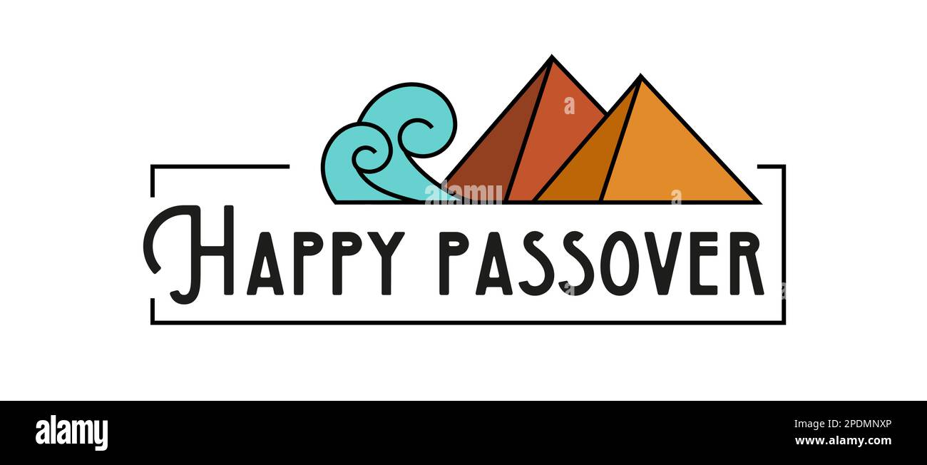Passover , Pesach, Jewish holiday. Haggadah vector illustration. The ...