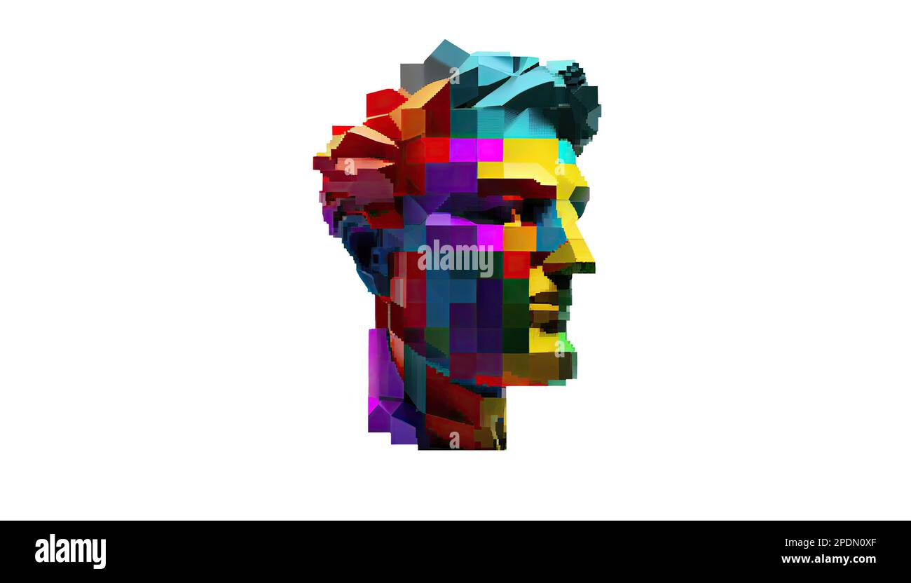 Glitch of david head hi-res stock photography and images - Alamy