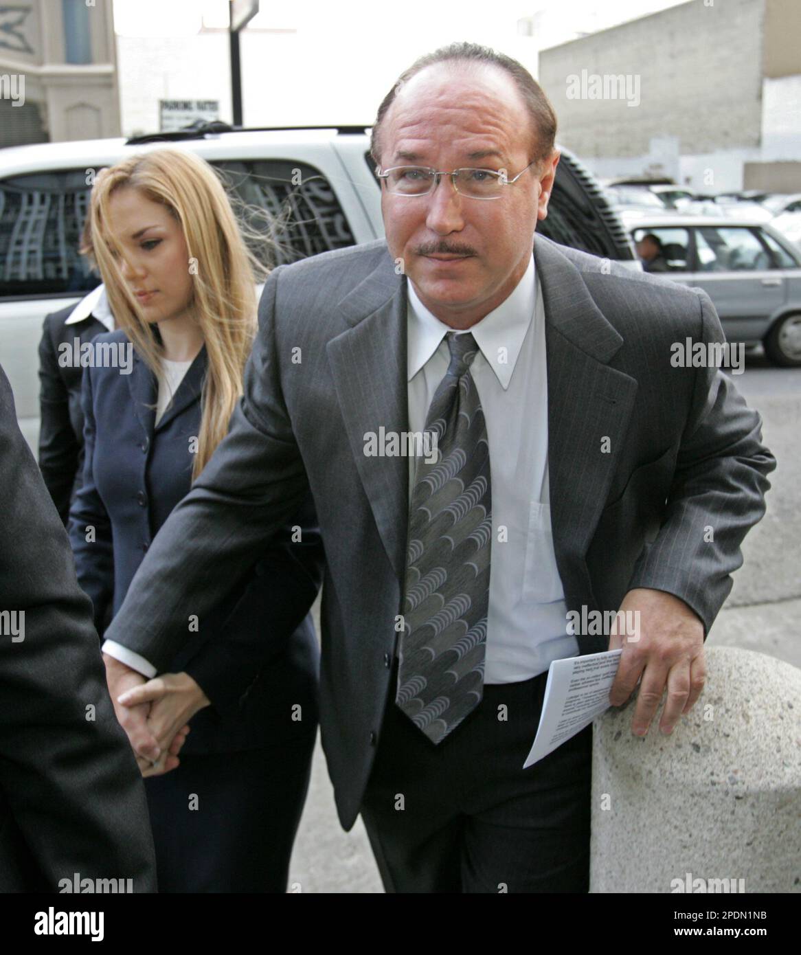 BALCO founder Victor Conte arrives with his daughter, Veronica Ekhardt ...