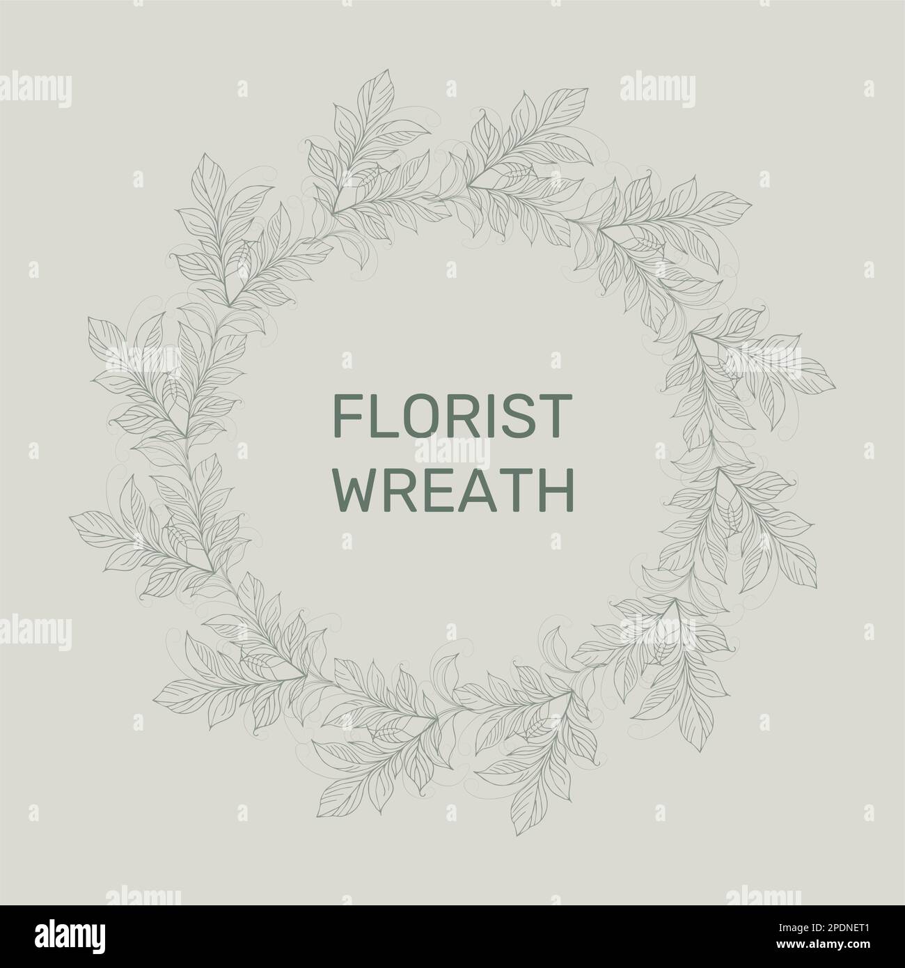 Elegant frame, background, floral wreath, gentle monogram with hand drawn wild herbs and flowers.  vintage botanical illustration for invitation Stock Vector
