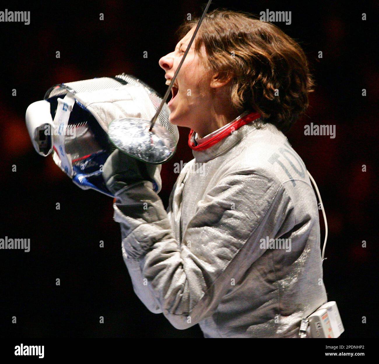 The new sabre fencing World Champion Anne Lise Touya from France