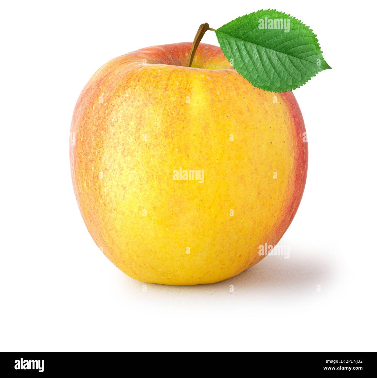 red yellow apple  isolated on white background Stock Photo