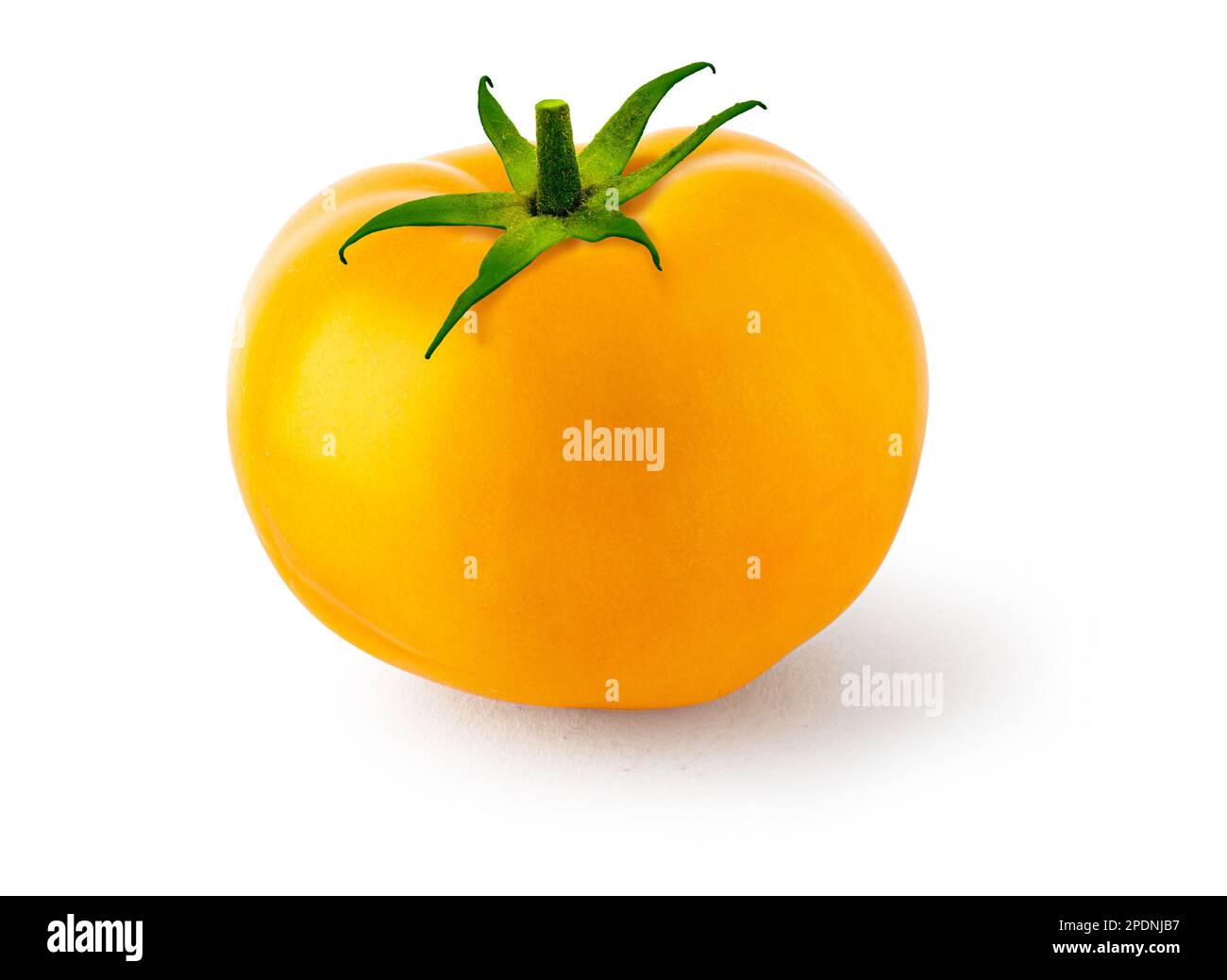 Yellow tomato isolated on white background Stock Photo