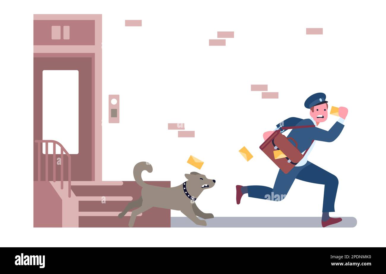 Dog postman Stock Vector Images Alamy