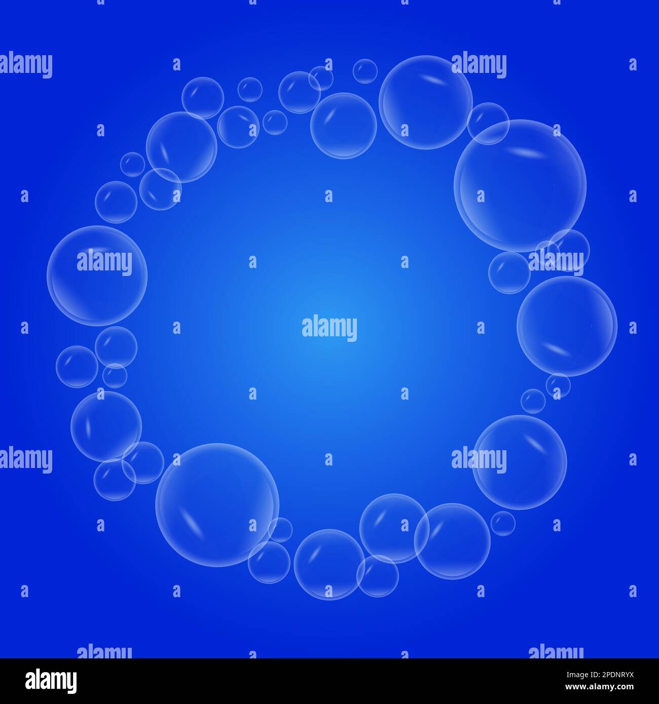 Cute, realistic, fun water bubbles flying randomly. Stock Vector