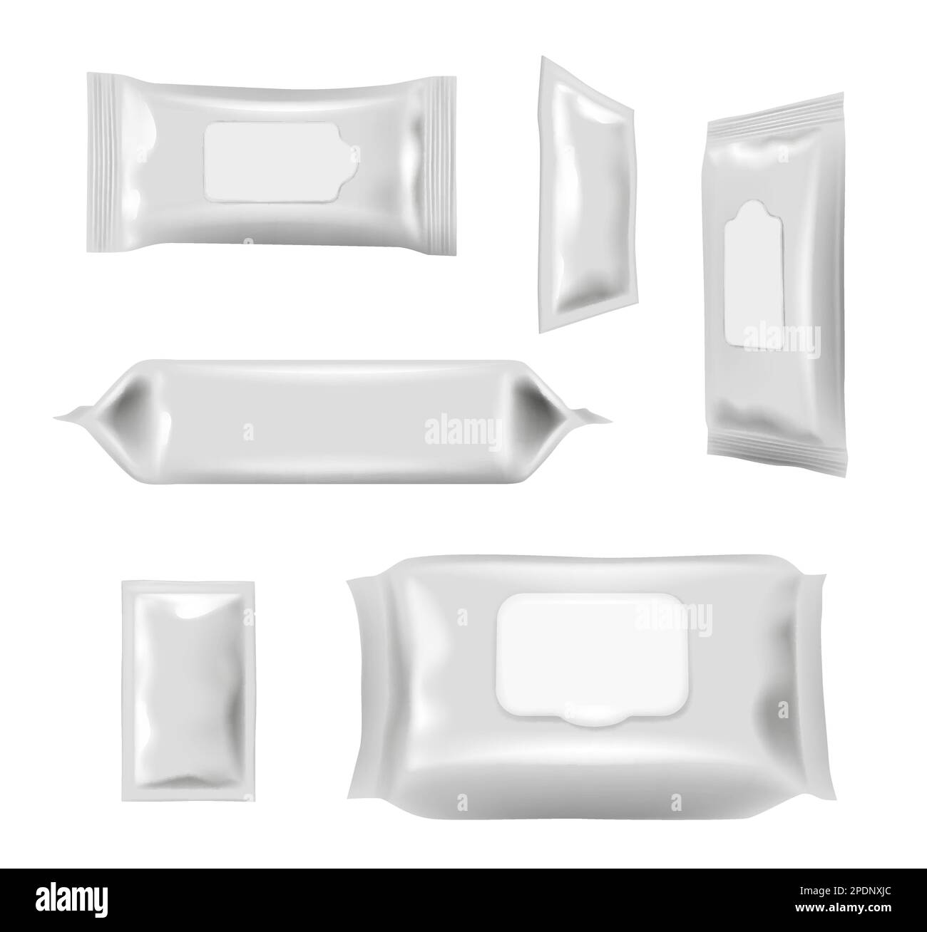 Wet wipes. Cleaning and hygiene items paper fresh tissues decent vector