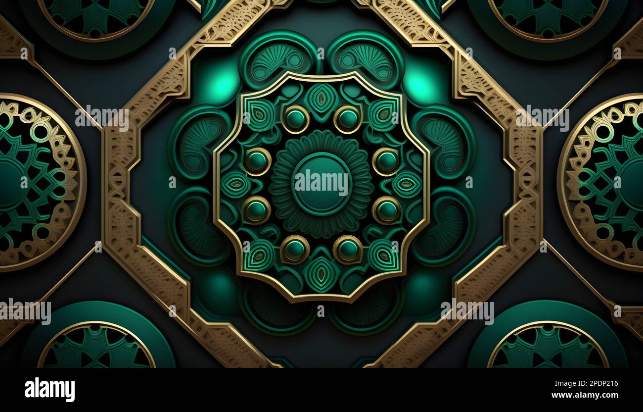 Luxury golden emerald wallpaper. Abstract gold line arts texture with