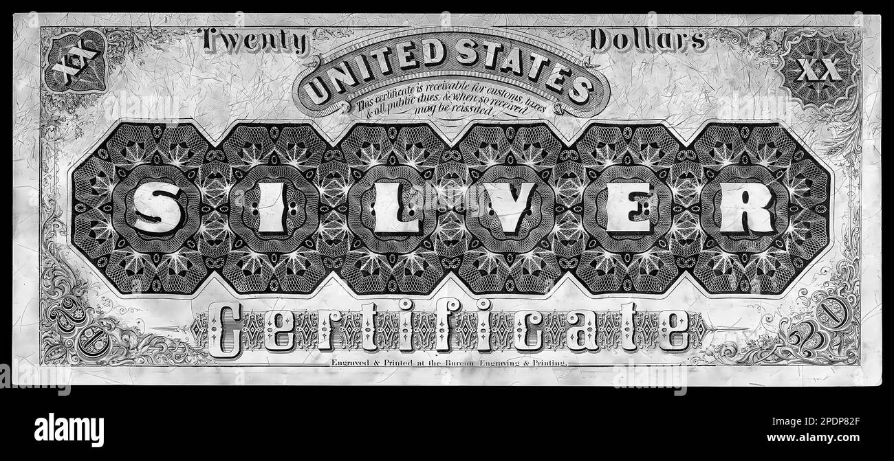 Silver certificate Black and White Stock Photos & Images Alamy