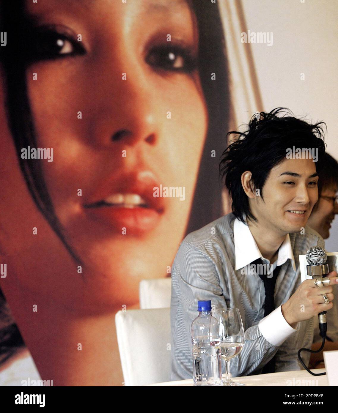 Japanese actor Ryuhei Matsuda speaks during a press conference in Hong Japanese actor Ryuhei Matsuda speaks during a press conference in Hong
