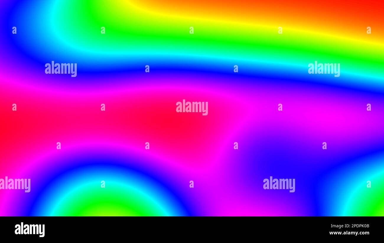 Rainbow colorize gradient wavy background. 2D layout illustration Stock ...