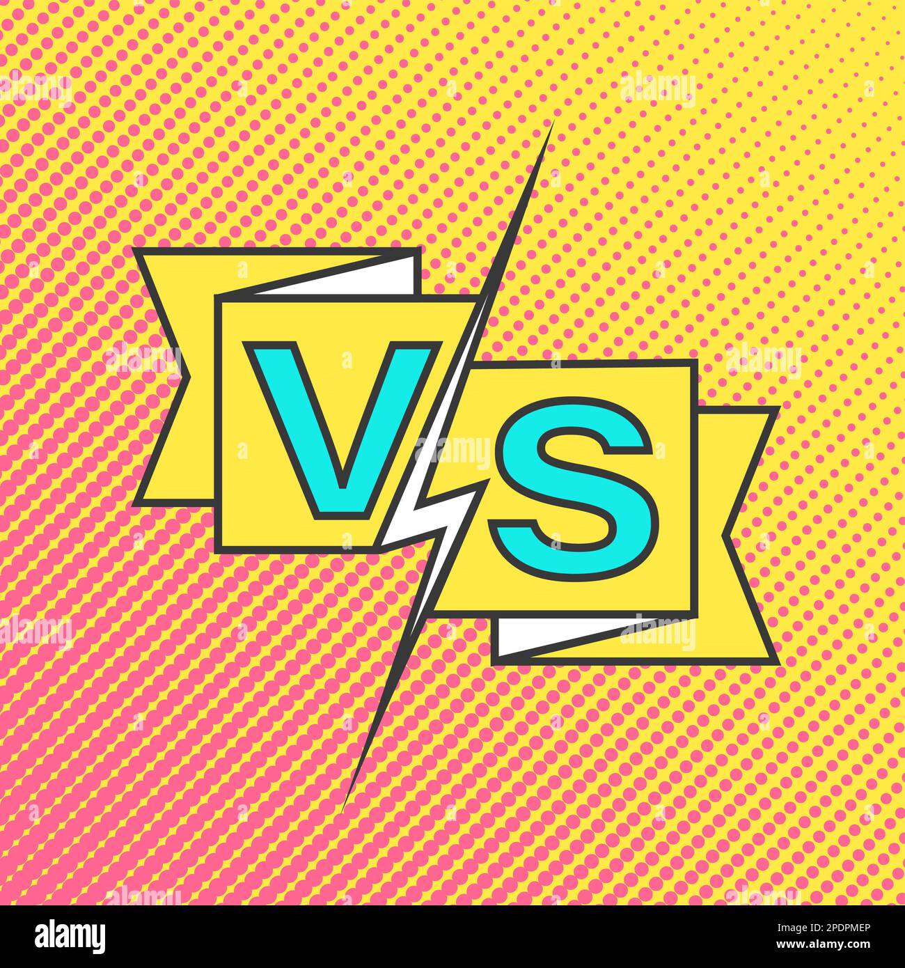 Versus battle template vs Royalty Free Vector Image