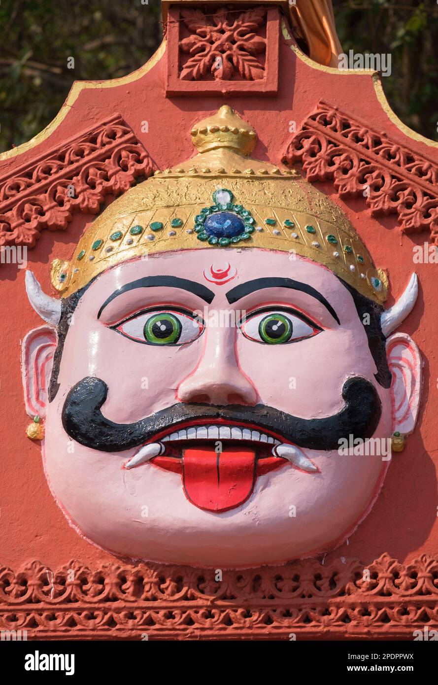 Demon Icon Maruti Hindu Temple Altinho Panjim Goa India Stock Photo