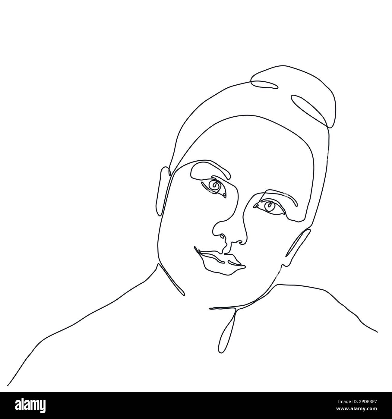 sketch Woman Line Art Minimalist Logo. Nature... - Stock Illustration  [106602879] - PIXTA