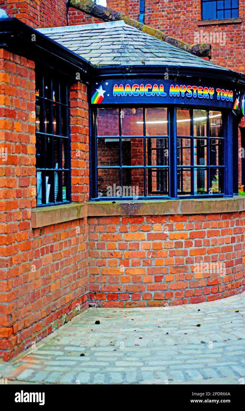 Magical mystery tour booking office liverpool england stock photo alamy