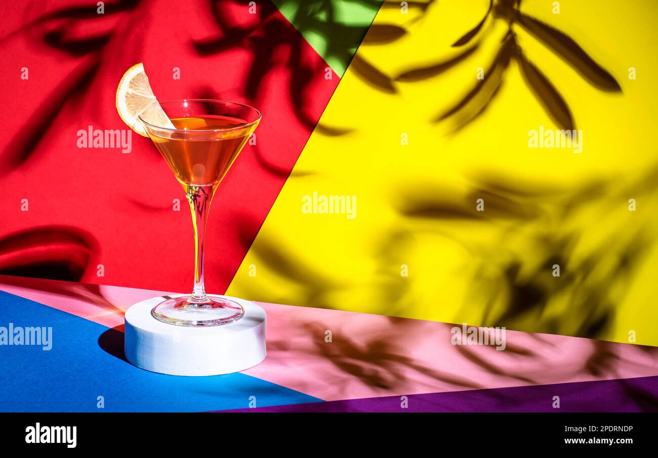 Red Bird Martini Glass