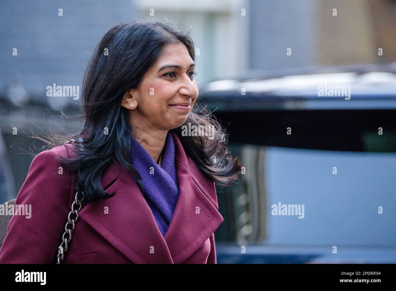 Downing Street, London, UK. 15th March 2023.  Suella Braverman QC MP, Secretary of State for the Home Department, attends the weekly Cabinet Meeting at 10 Downing Street. Photo by Amanda Rose/Alamy Live News Stock Photo