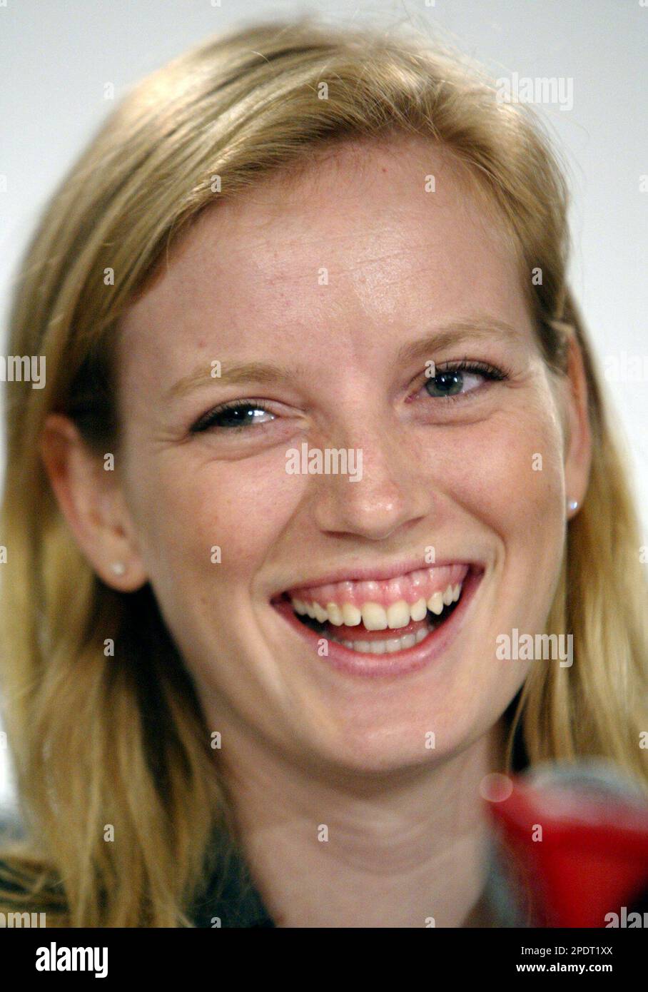 Actress Sarah Polley laughs during the news conference for ...