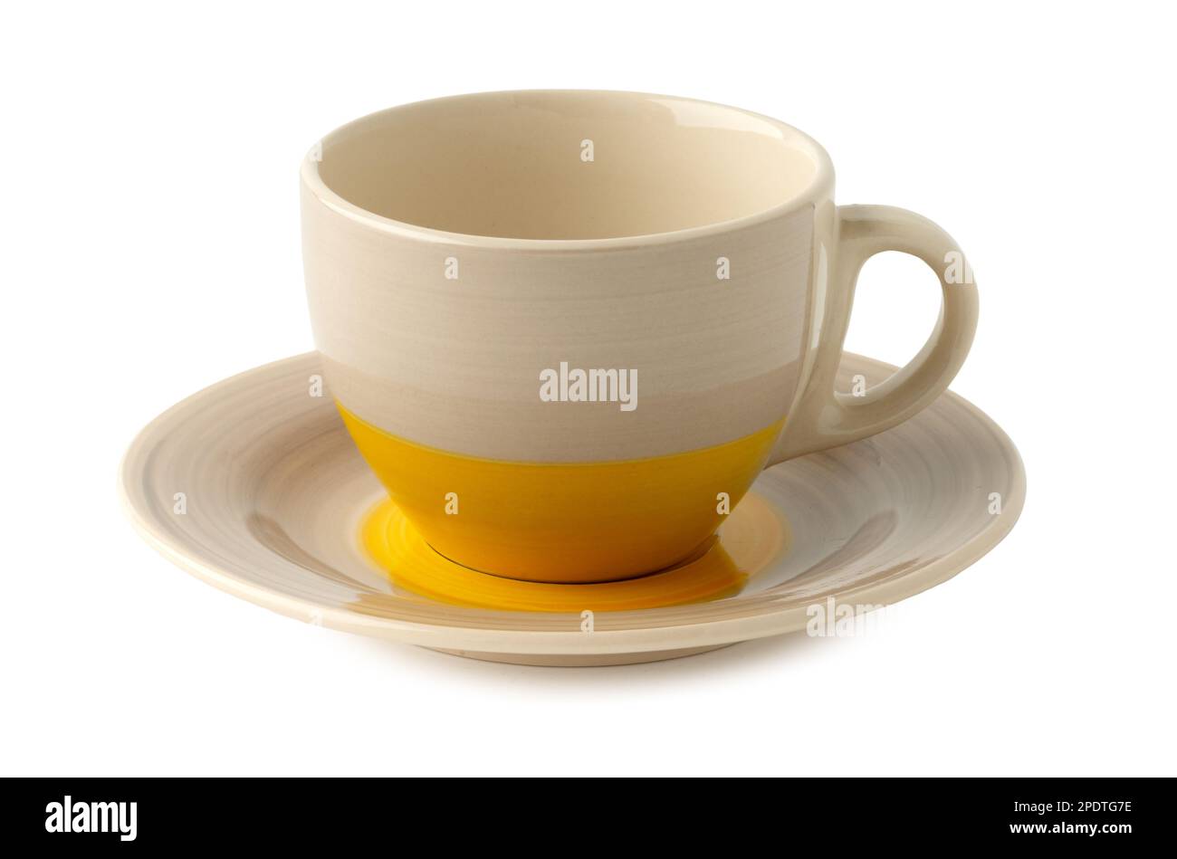 Ceramic cup and saucer isolated on white Stock Photo Alamy