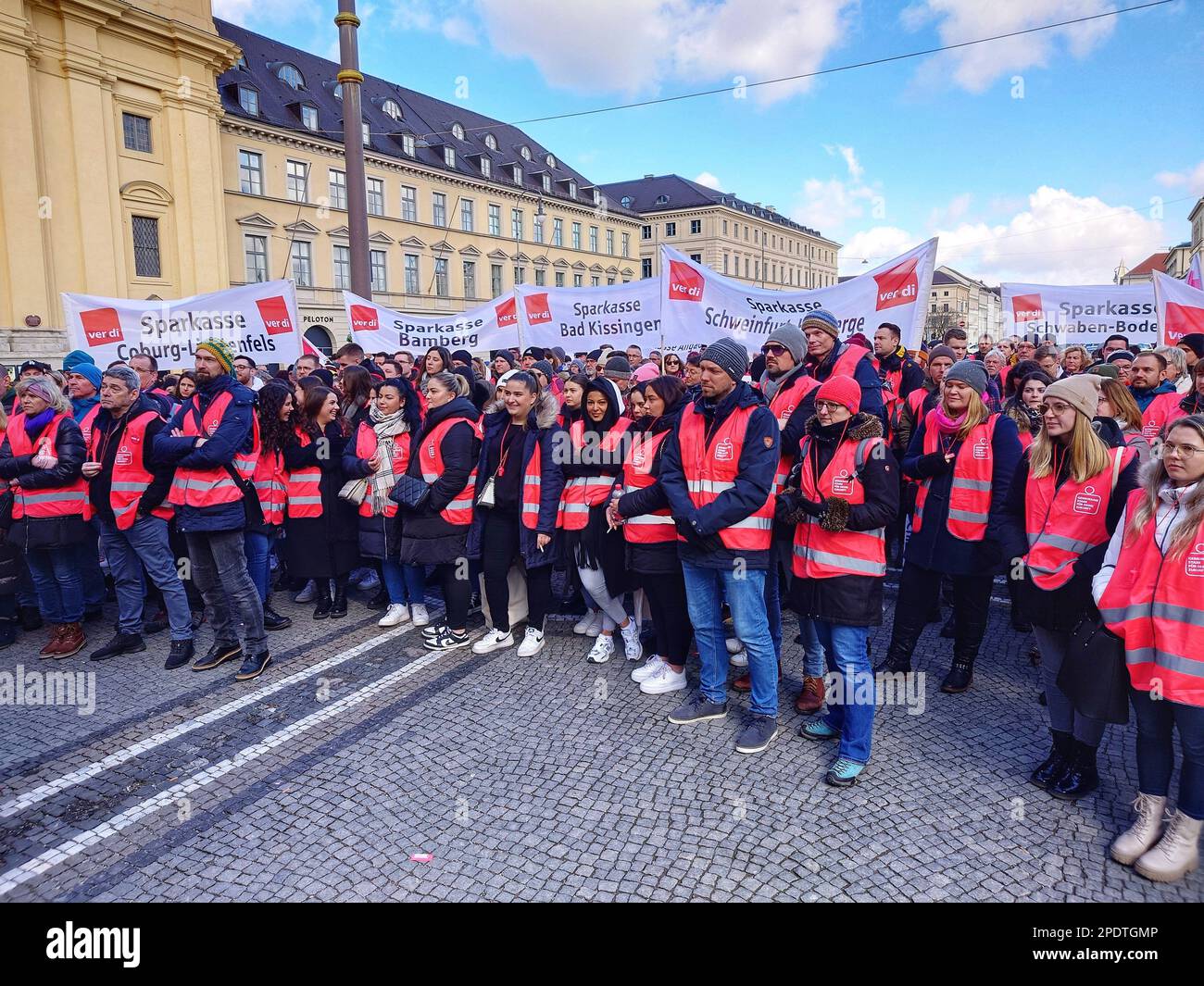 Munich Bavaria Germany 15th Mar 2023 Employees Of The Sparkasse 