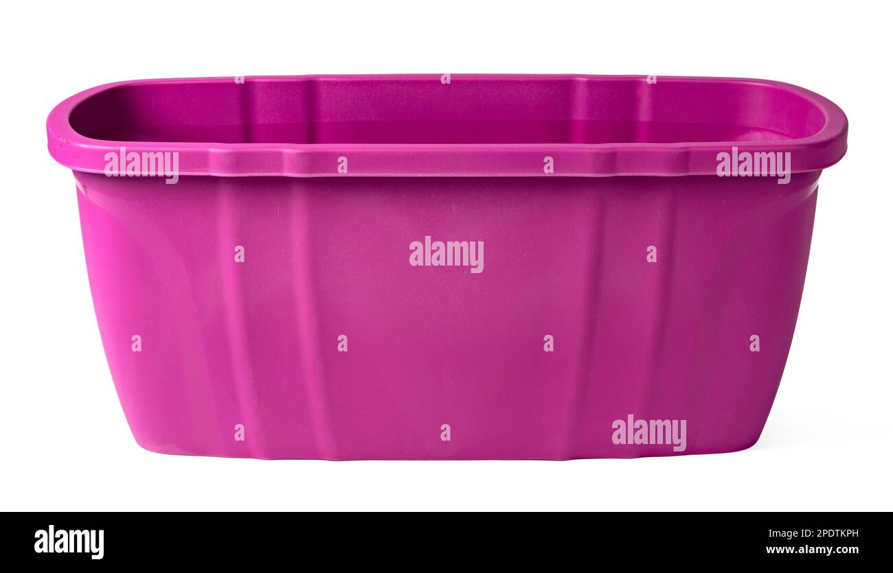 Plastic flower pot isolated on a white background Stock Photo - Alamy