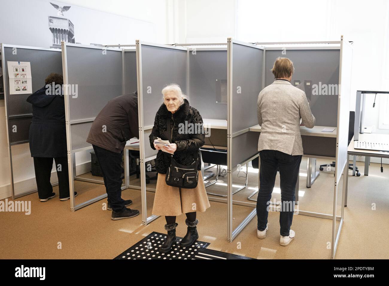 ZAANDAM - Polling station in the Zaan city hall where people can vote ...
