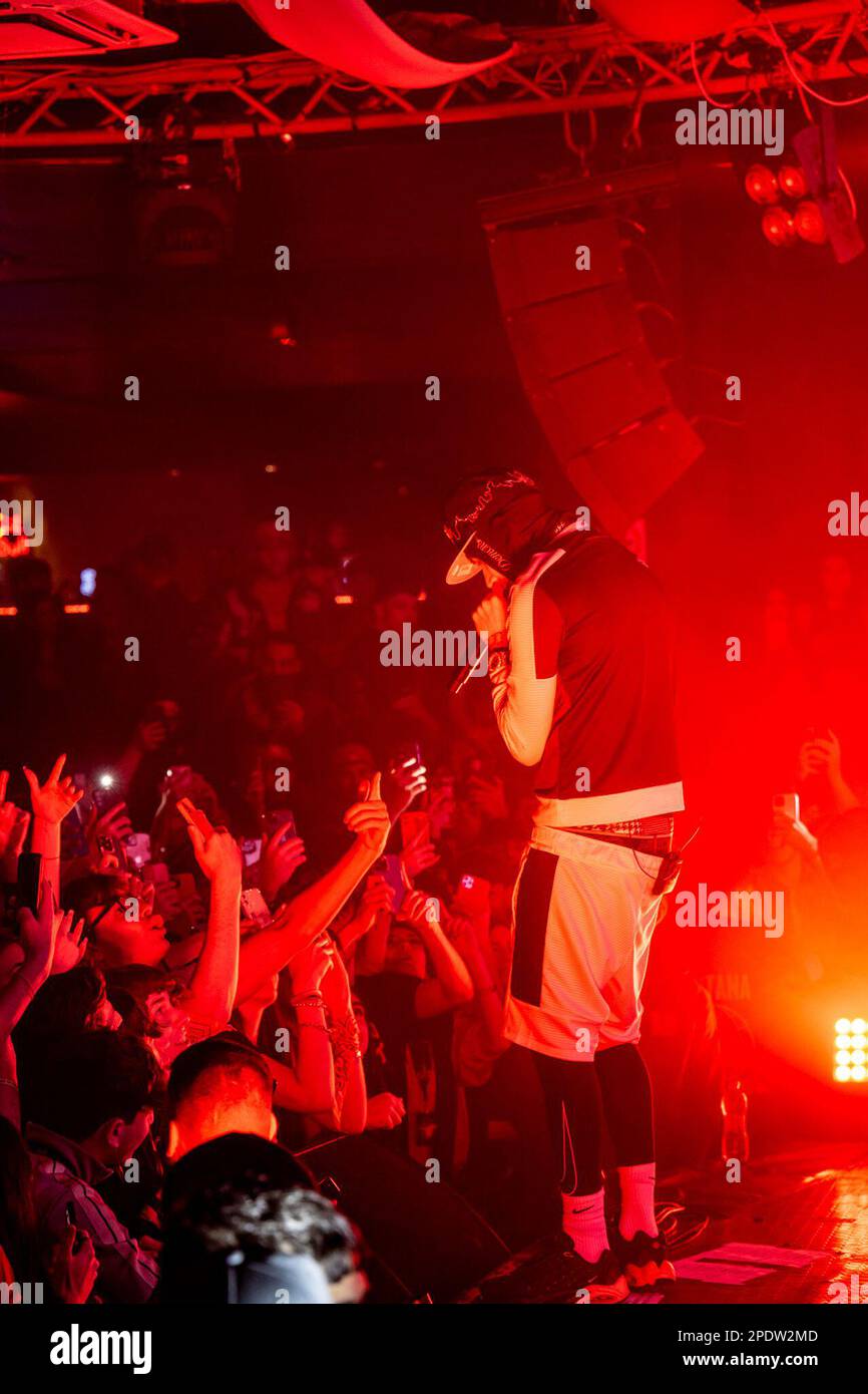 Italian rap/hip hop singer Shiva during the Milano Demons Live Tour